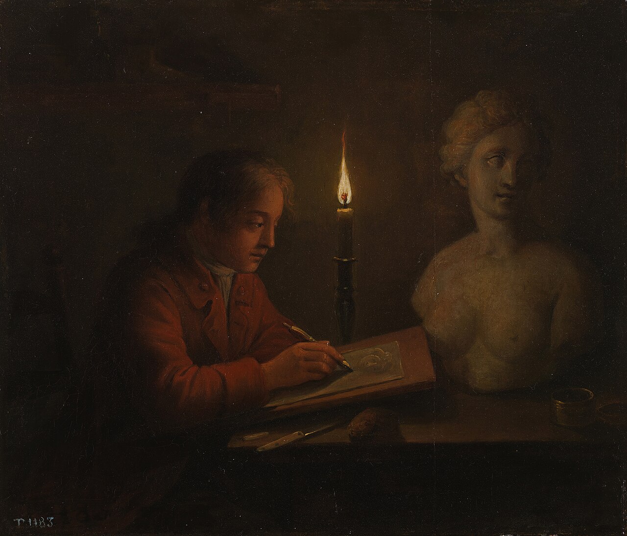 Young Man drawing by Gerhard Jan Palthe