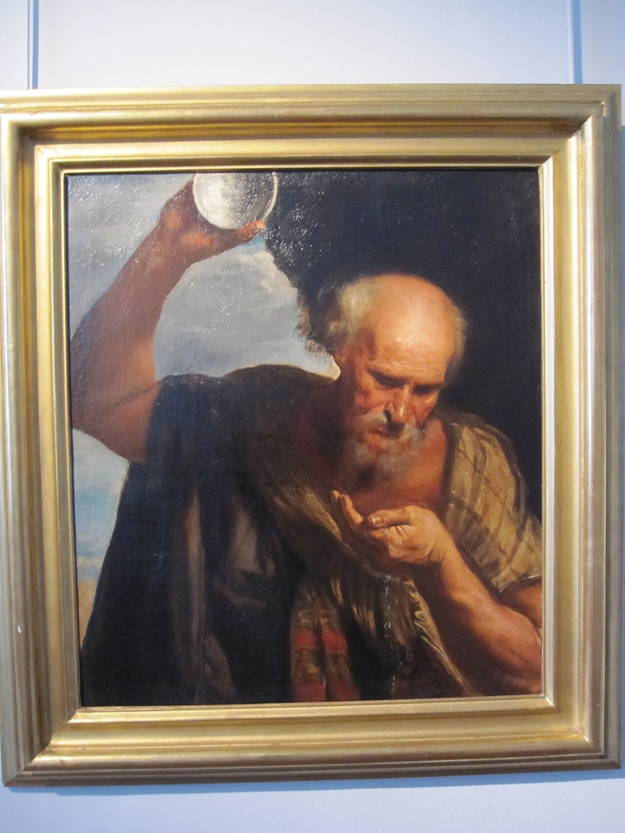 Diogenes drinks by Gerolamo Forabosco