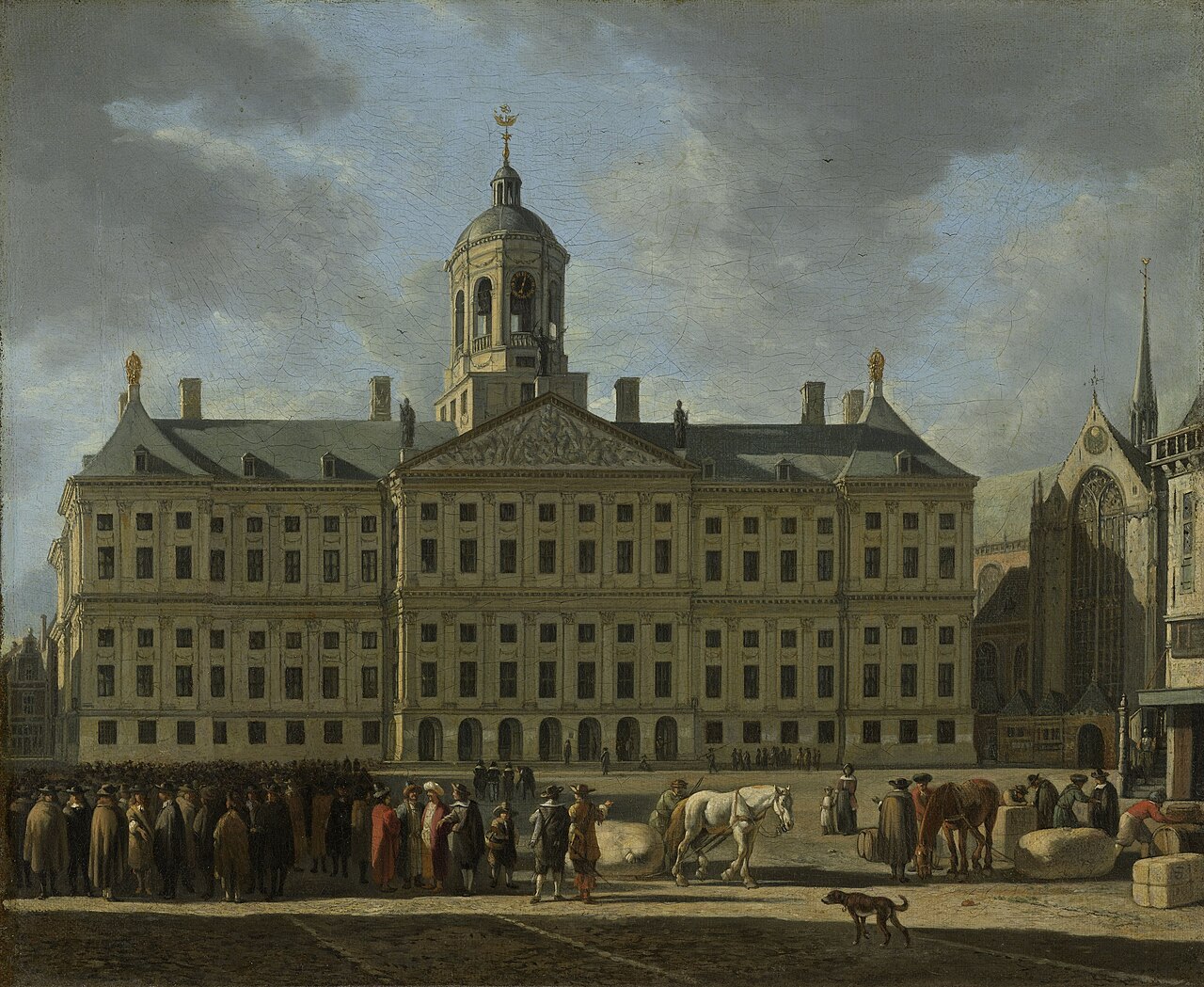 The town hall on Dam Square in Amsterdam by Gerrit Adriaenszoon Berckheyde