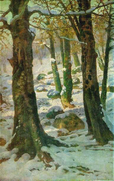 In the Snow Covered Woods by Gevorg Bashinjaghian