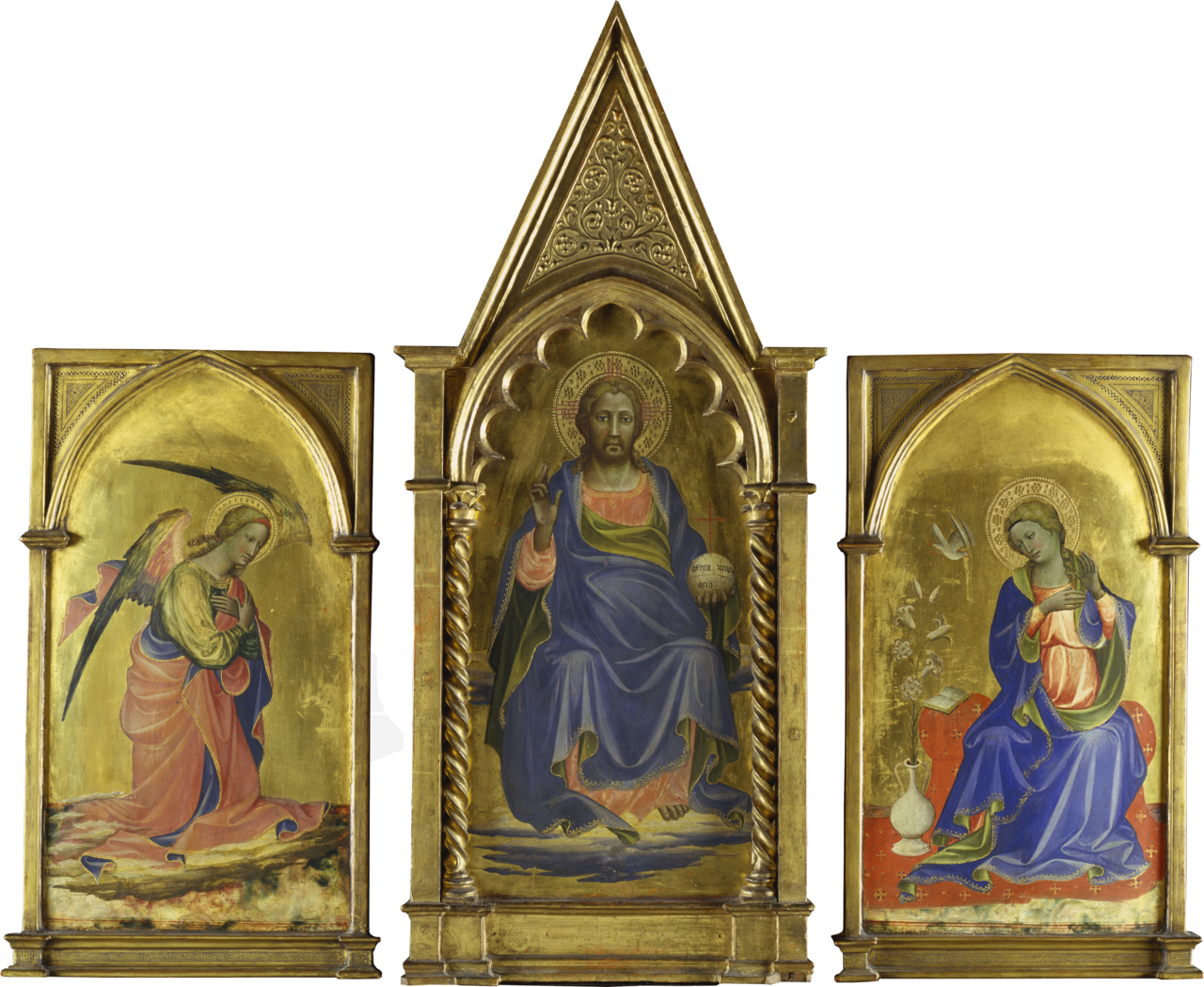 Salvator Mundi, The Angel of the Annunciation and the Virgin Annunciate by Gherardo Starnina