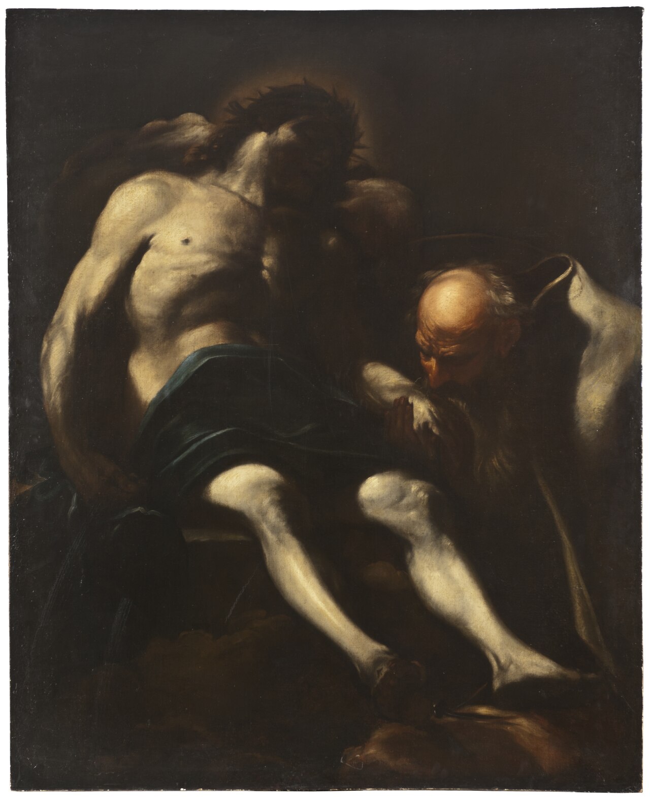 Christ buried by Joseph of Arimathea by Giacinto Brandi