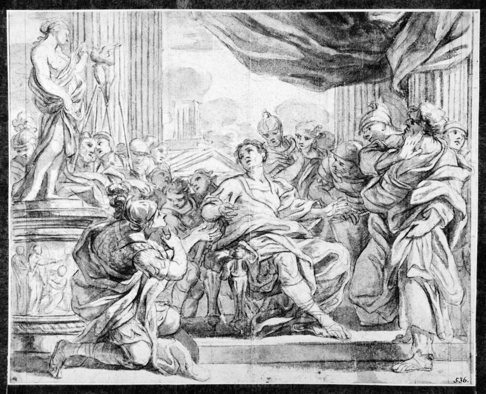 Caesar mottar Pompejus ring by Giacinto Gimignani