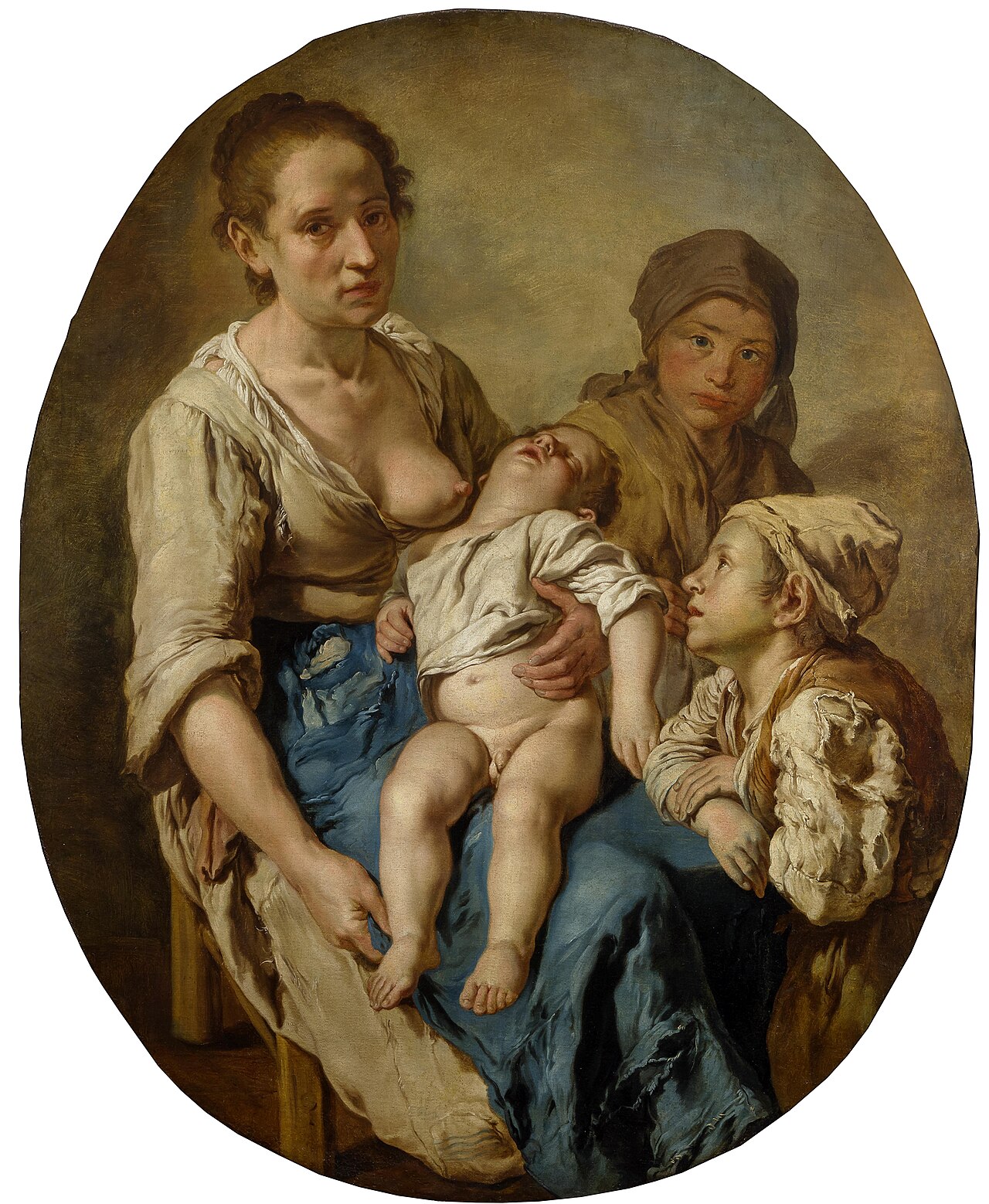 Mother with children by Giacomo Ceruti