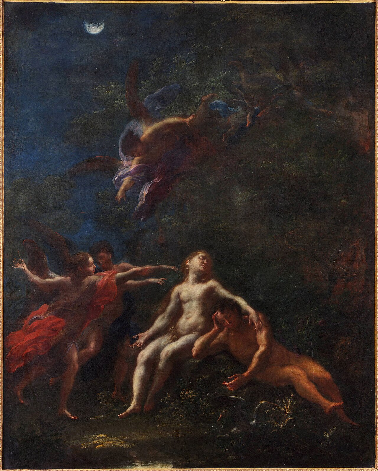 Sleep of Adam and Eve by Giacomo del Pò