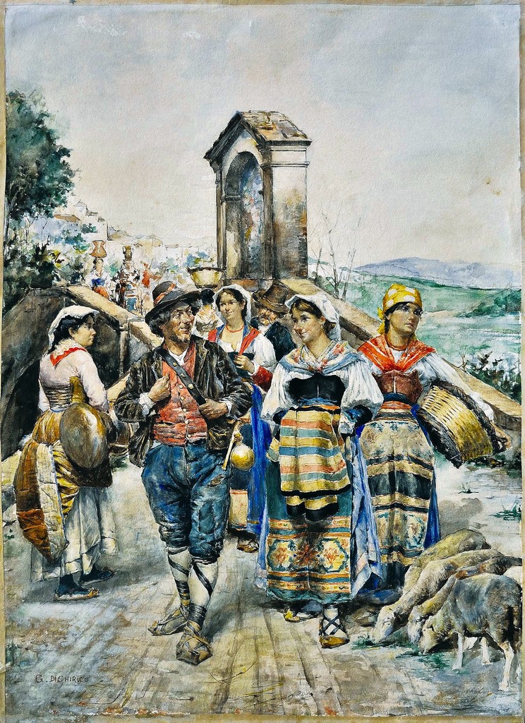 Country scene by Giacomo Di Chirico