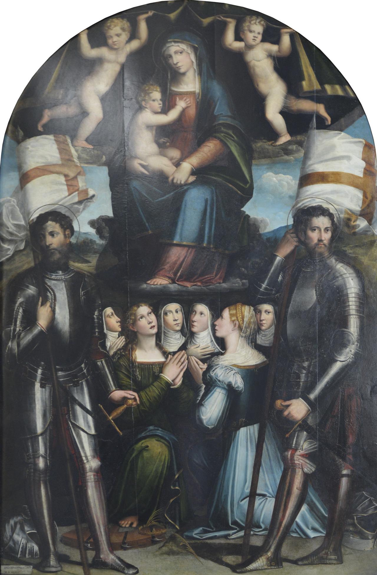 Madonna con Bambino e Santi by Giacomo Raibolini