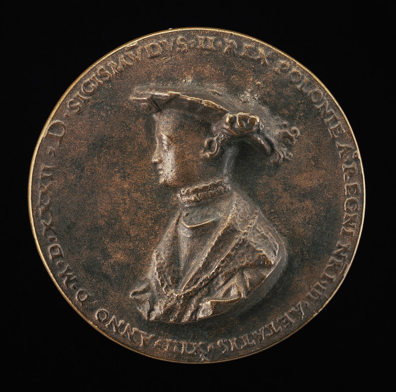 Sigismund Augustus, 1520-1572, Grand Duke of Lithuania 1522, King of Poland 1530 [obverse] by Giammaria Mosca