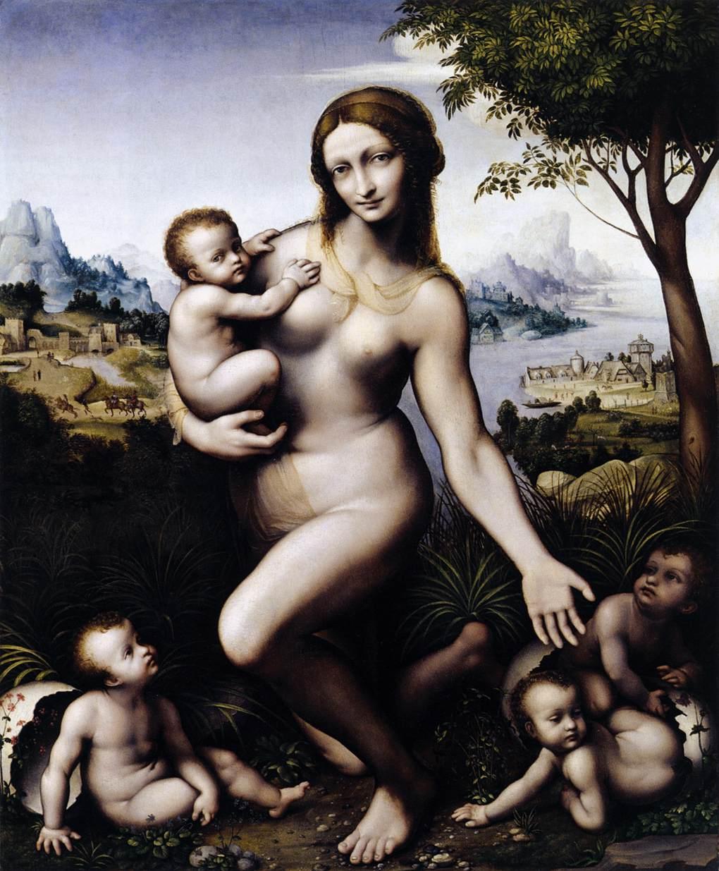 Leda with her children by Giampietrino