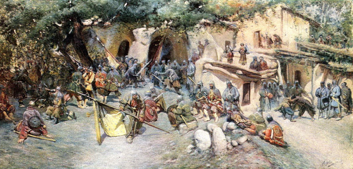 Khevsurs before the attack by Gigo Gabashvili