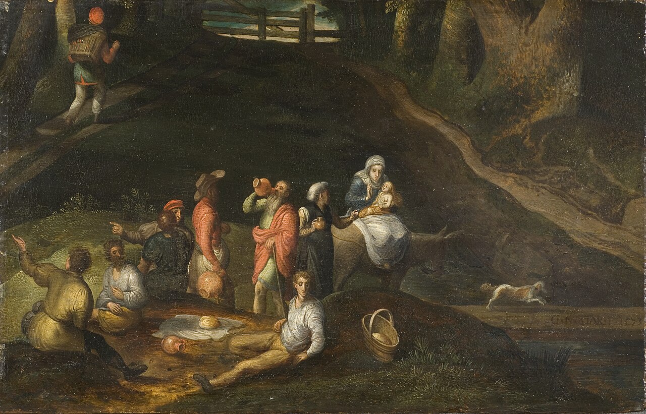 Landscape with the Holy Family by Gillis Mostaert