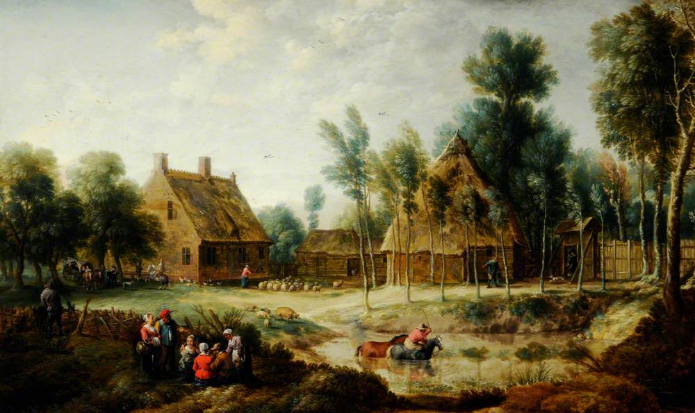 A Scene in a Flemish Village by Gillis Peeters