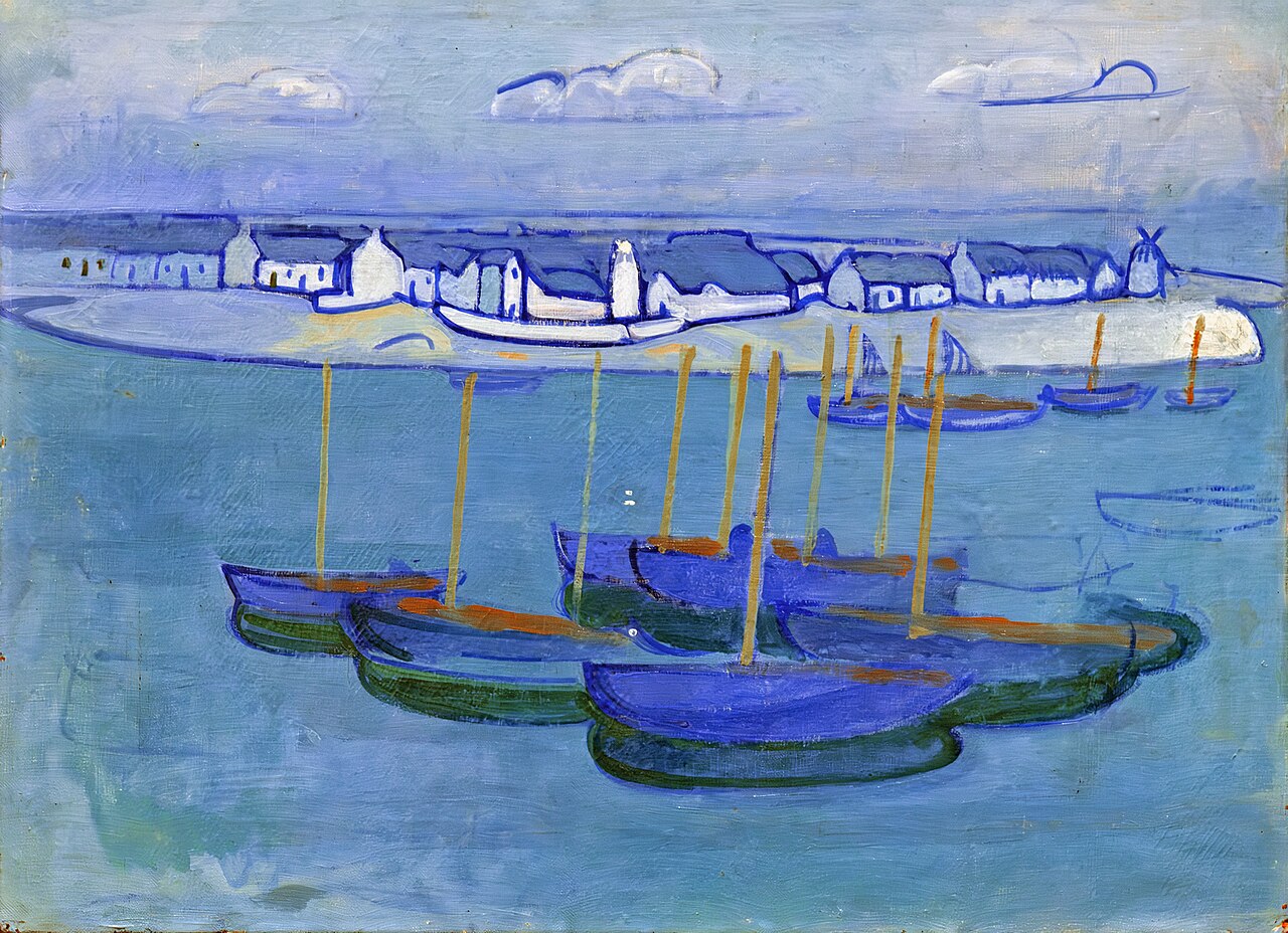 Marina in Douarnenez by Gino Rossi