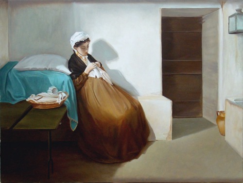 Luisa Sanfelice in prison (Capodimonte version) by Gioacchino Toma