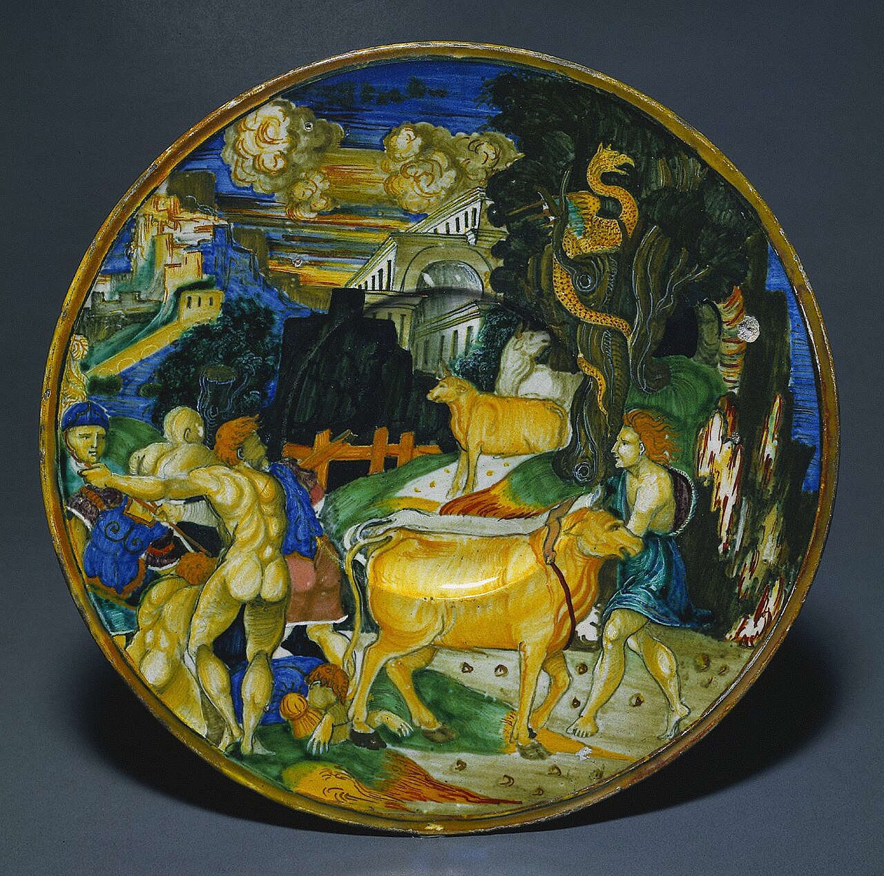 Plate Depicting the Myth of Cadmus by Giorgio Andreoli