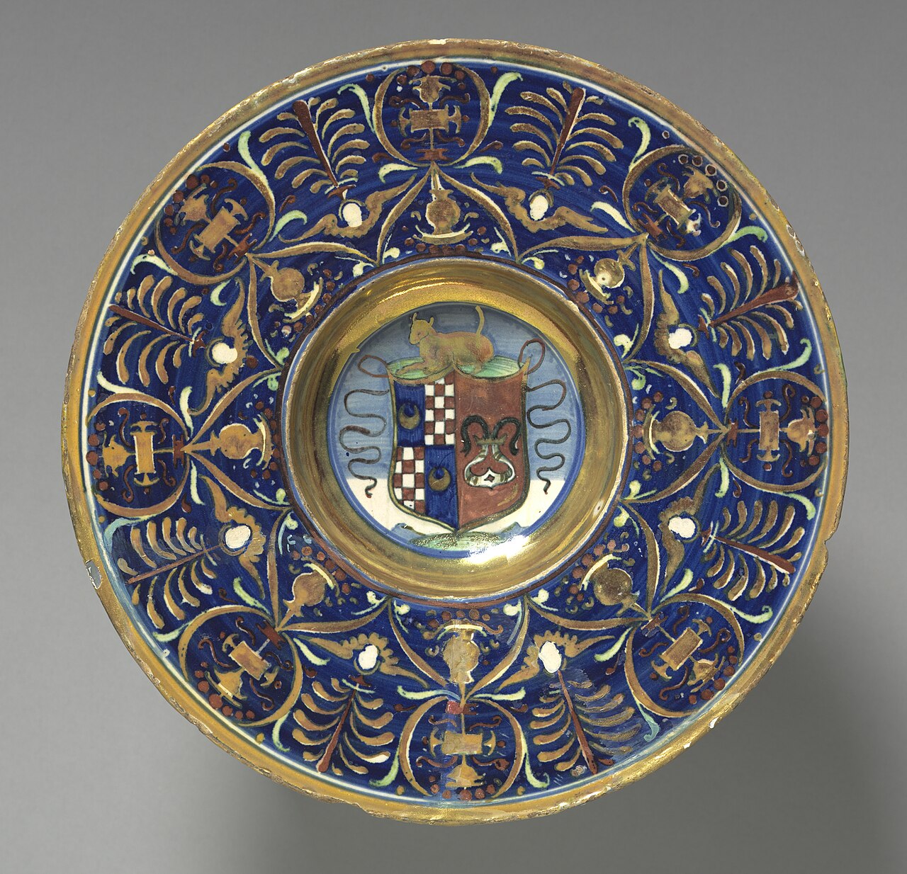 Plate with Arms of the Vitelleschi Family by Giorgio Andreoli