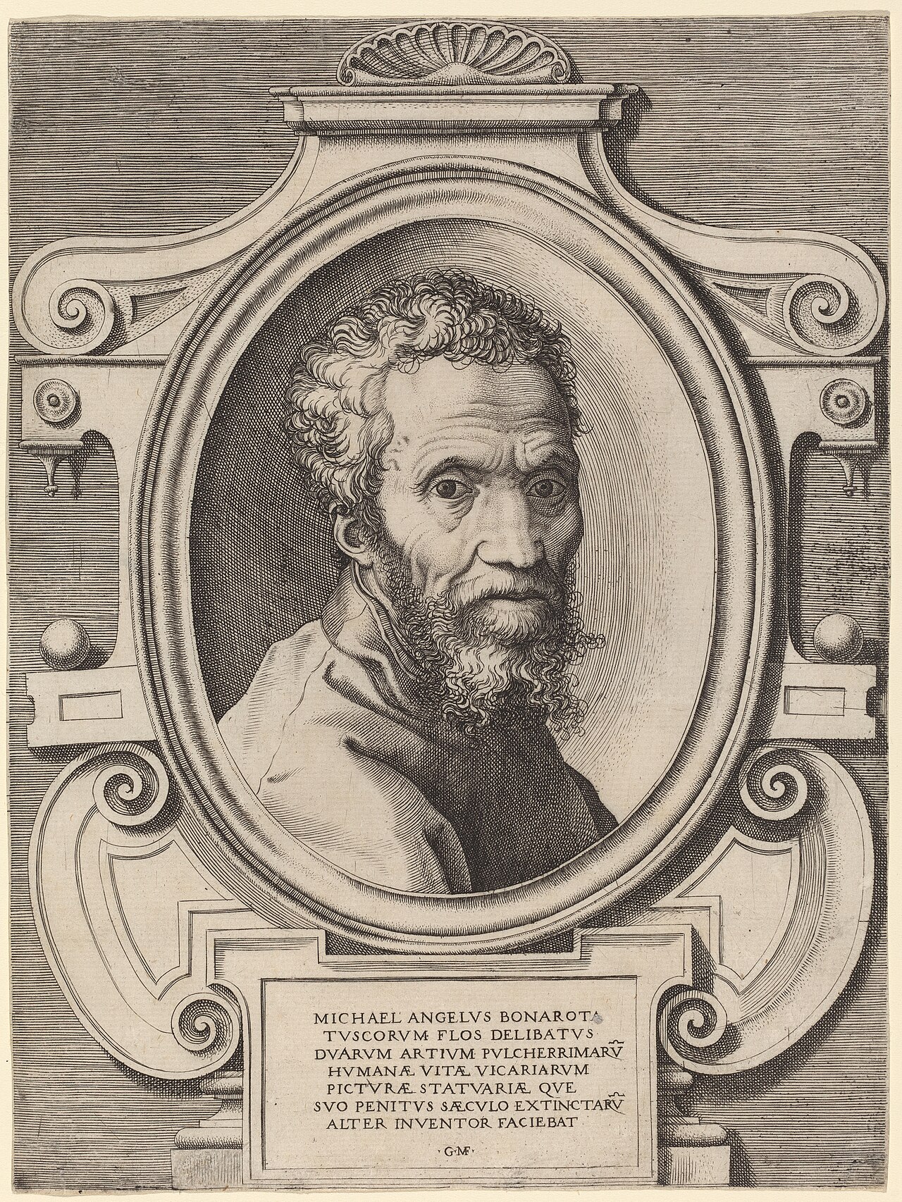 Michelangelo Buonarroti by Giorgio Ghisi