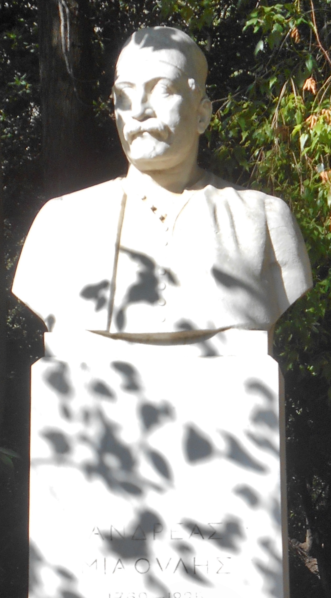 Andreas Miaoulis bust, Athens by Giorgos Zongolopoulos