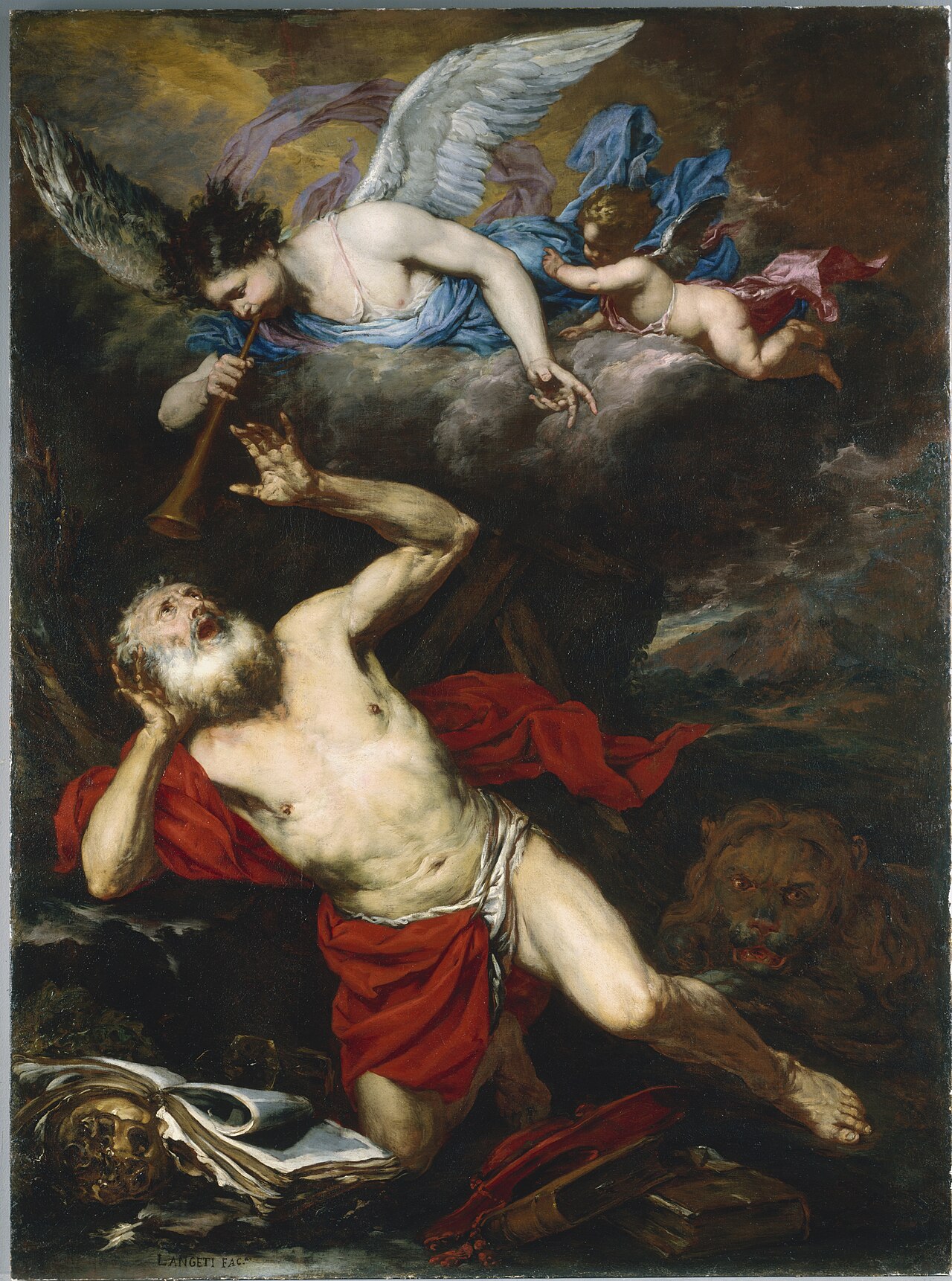 The Vision of Saint Jerome by Giovan Battista Langetti