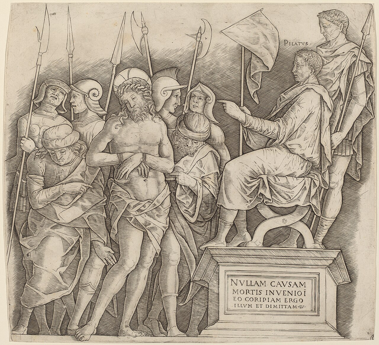 Christ before Pilate by Giovanni Antonio da Brescia