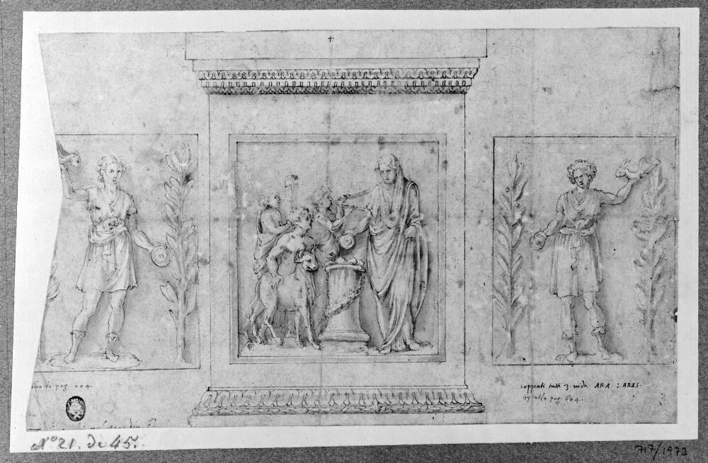 Three Sides of a Roman Altar by Giovanni Antonio Dosio