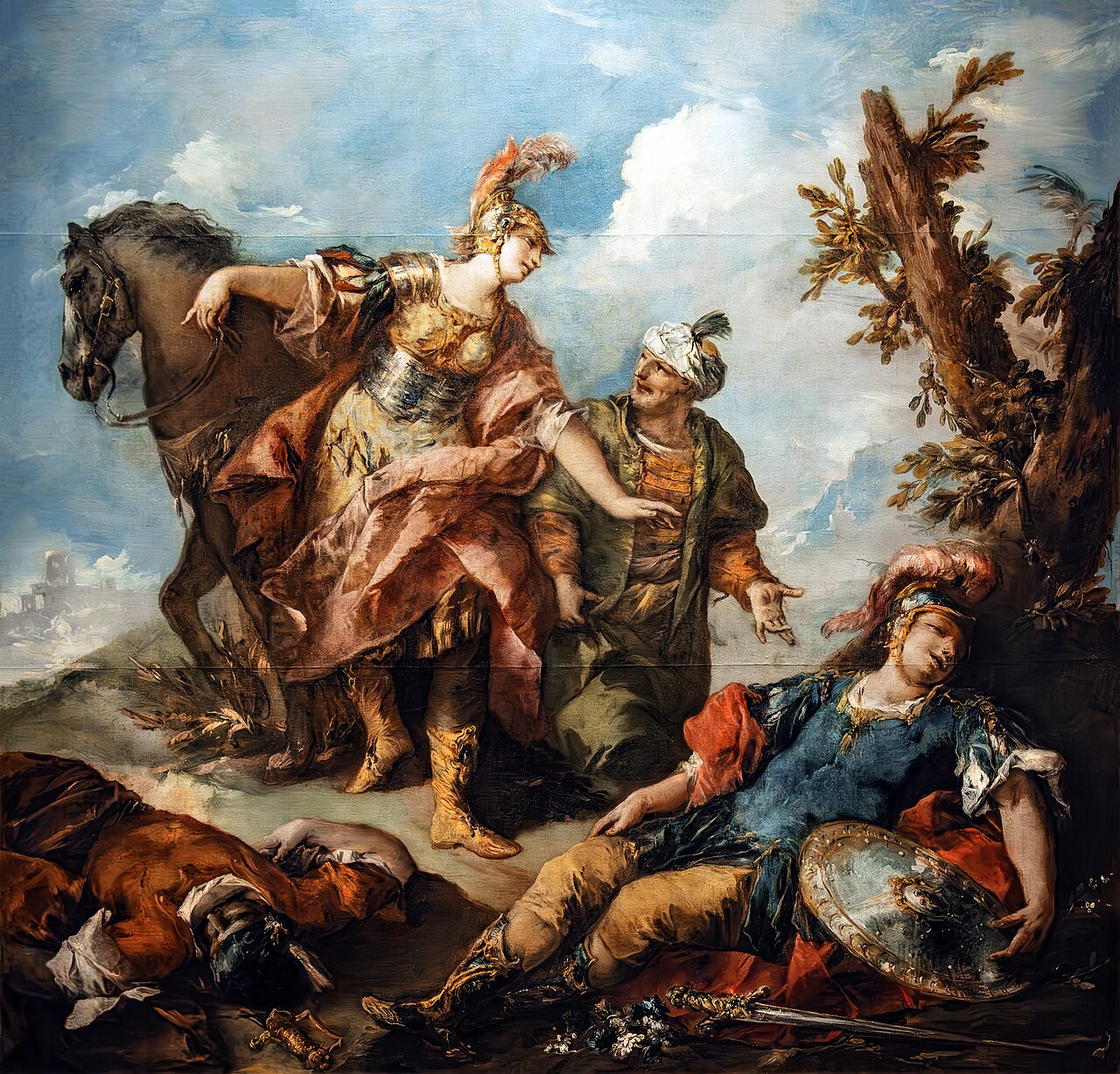 Erminia and Vafrino find Tancred wounded by Giovanni Antonio Guardi