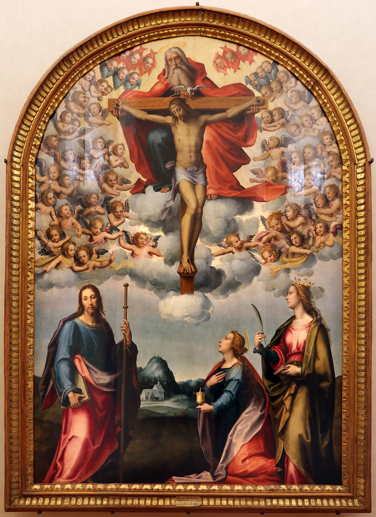 Holy Trinity and Saints by Giovanni Antonio Sogliani