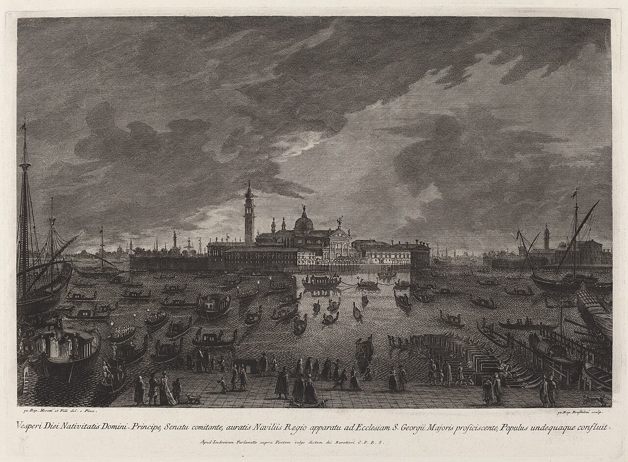 Christmas Eve Procession to San Giorgio Maggiore by Giovanni Battista Brostoloni