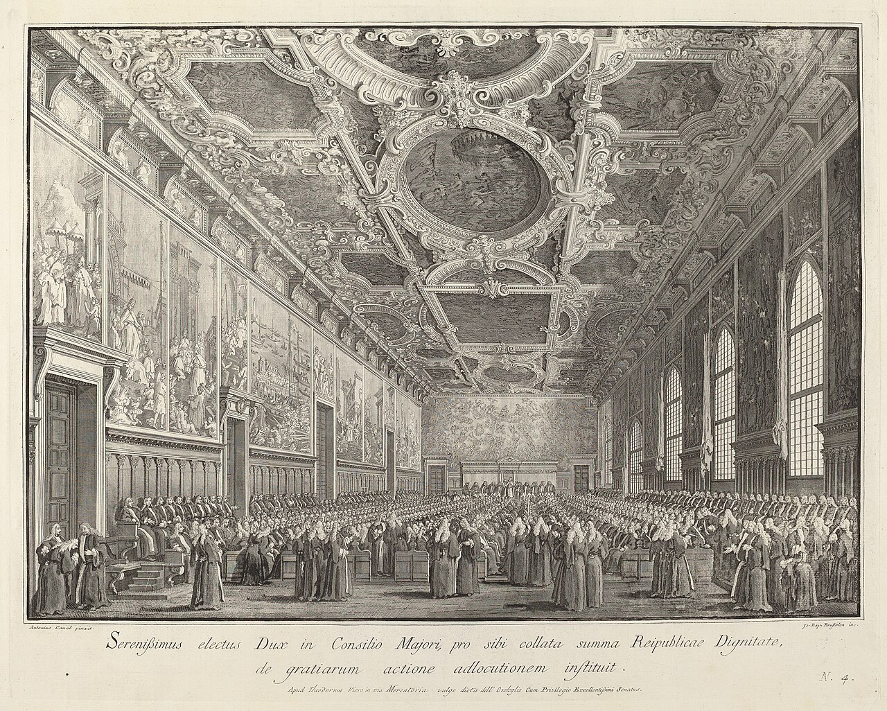 The Doge Returns Thanks in the Sala del Consiglio Maggior by Giovanni Battista Brostoloni