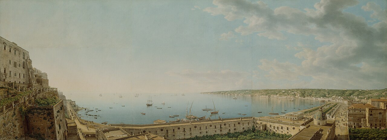 A View of the Bay of Naples, Looking Southwest from the Pizzofalcone towards Capo di Posilippo by Giovanni Battista Lusieri
