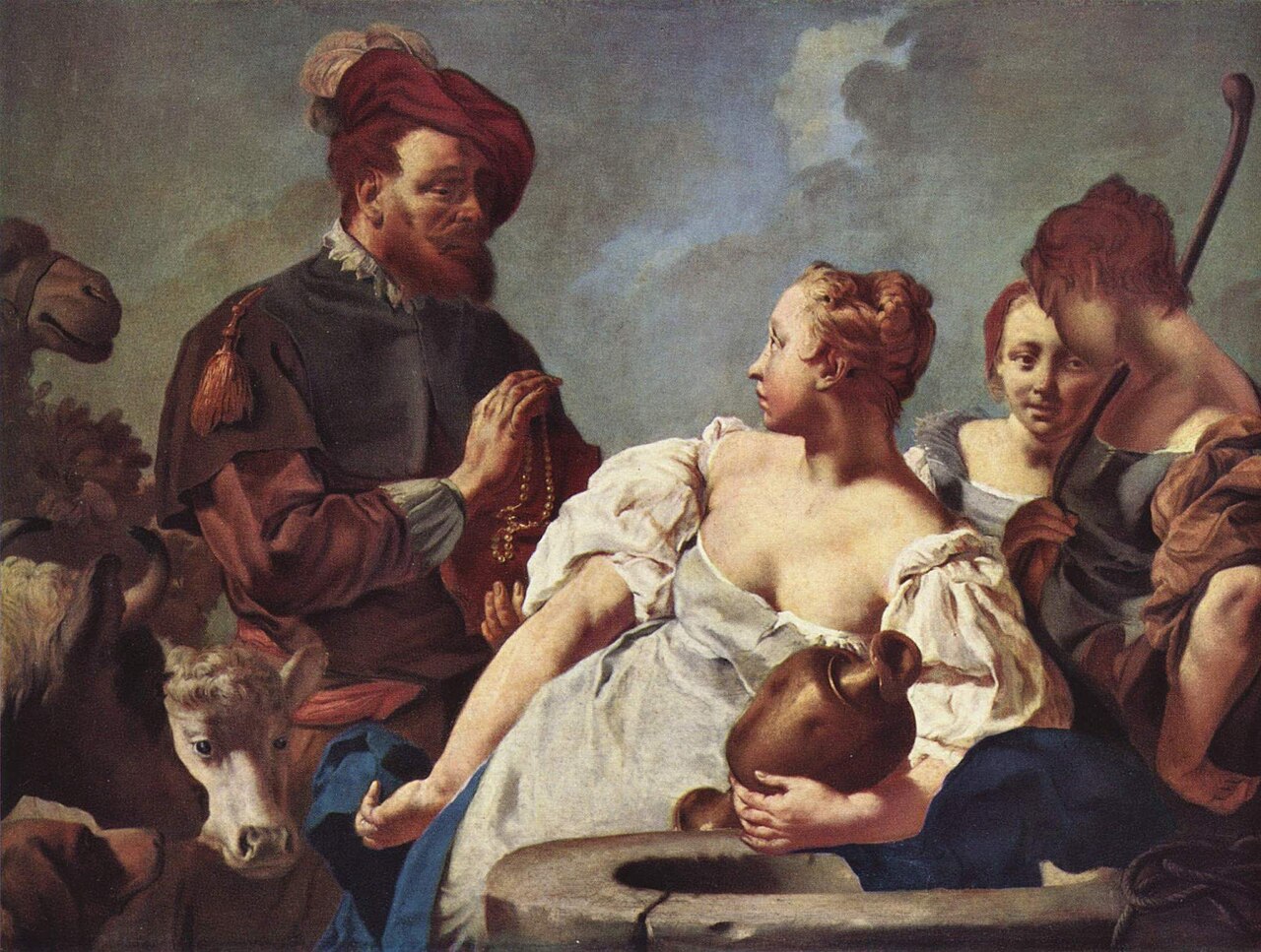 Rebecca at the Well by Giovanni Battista Piazzetta