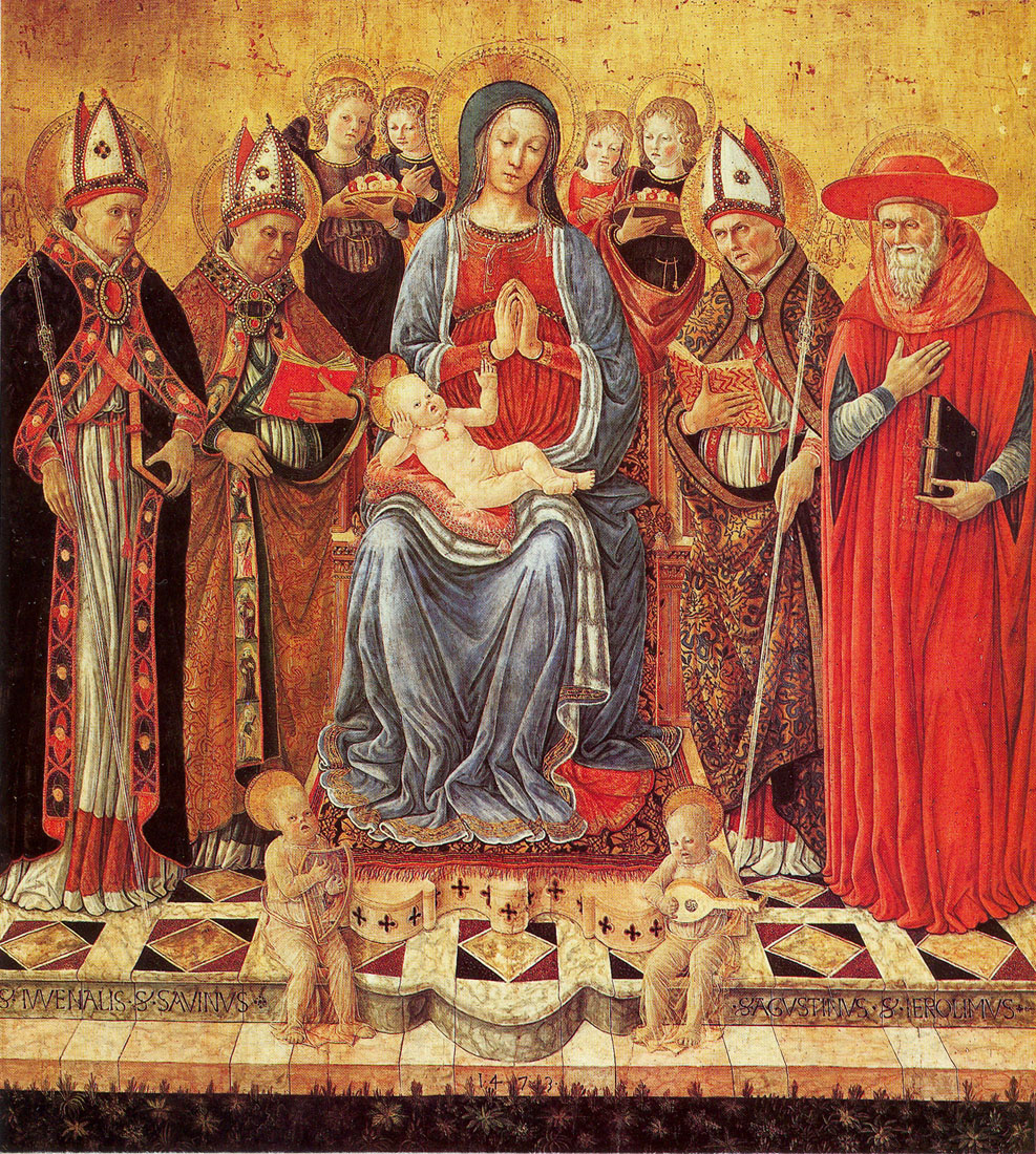 Madonna and Child Enthroned with Saints and Angels by Giovanni Boccati