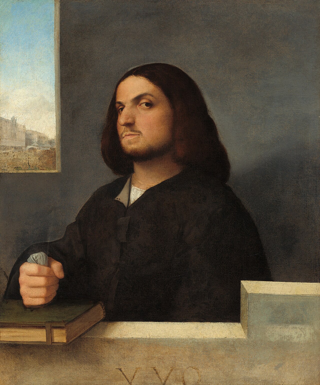 Gentleman with a Book by Giovanni Cariani