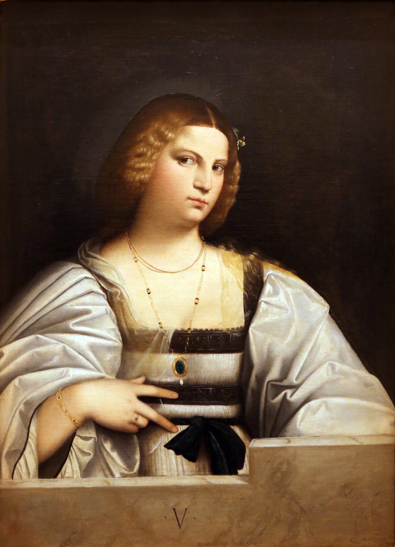 Portrait of a Woman Called "Violante" by Giovanni Cariani