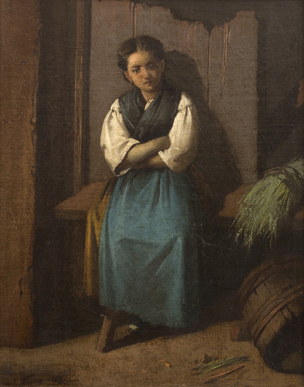 Seated woman by Giovanni Costa