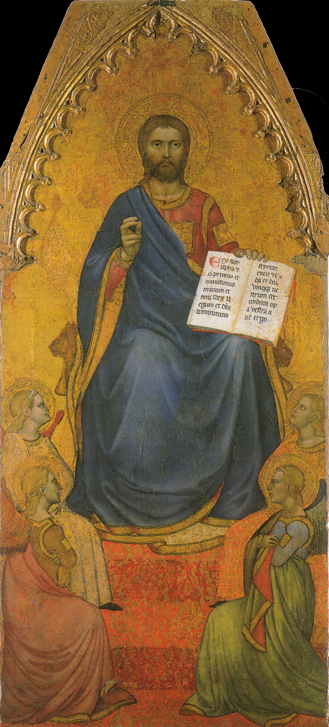 Christ in throne adored by angels by Giovanni da Milano