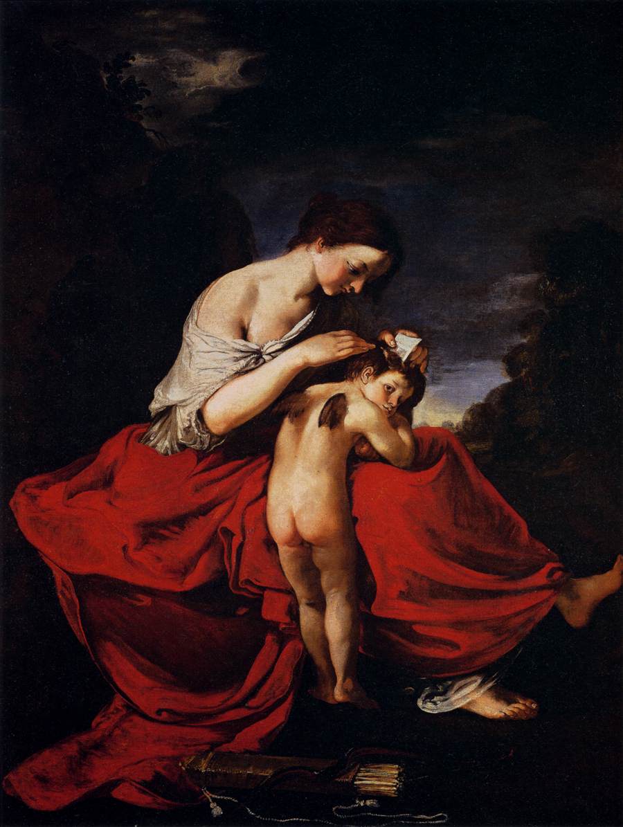 Venus Combing Cupid's Hair by Giovanni da San Giovanni