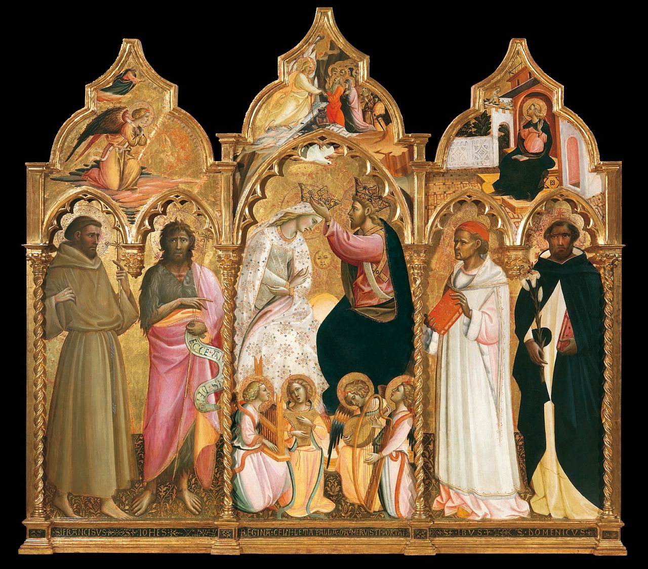 Triptych of the coronation of the Virgin by Giovanni dal Ponte