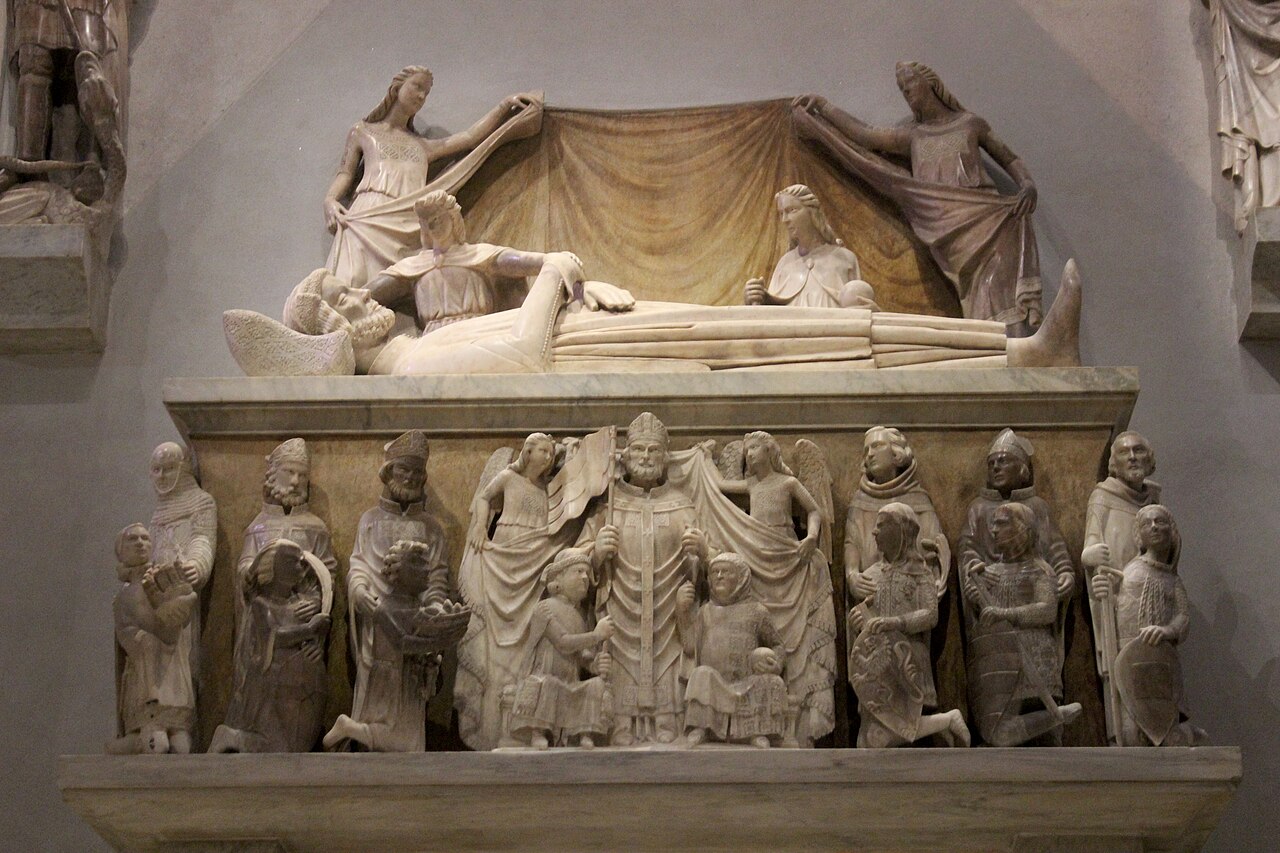 Azzone Visconti's grave by Giovanni di Balduccio