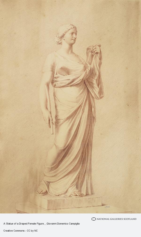 A Statue of a Draped Female Figure by Giovanni Domenico Campiglia