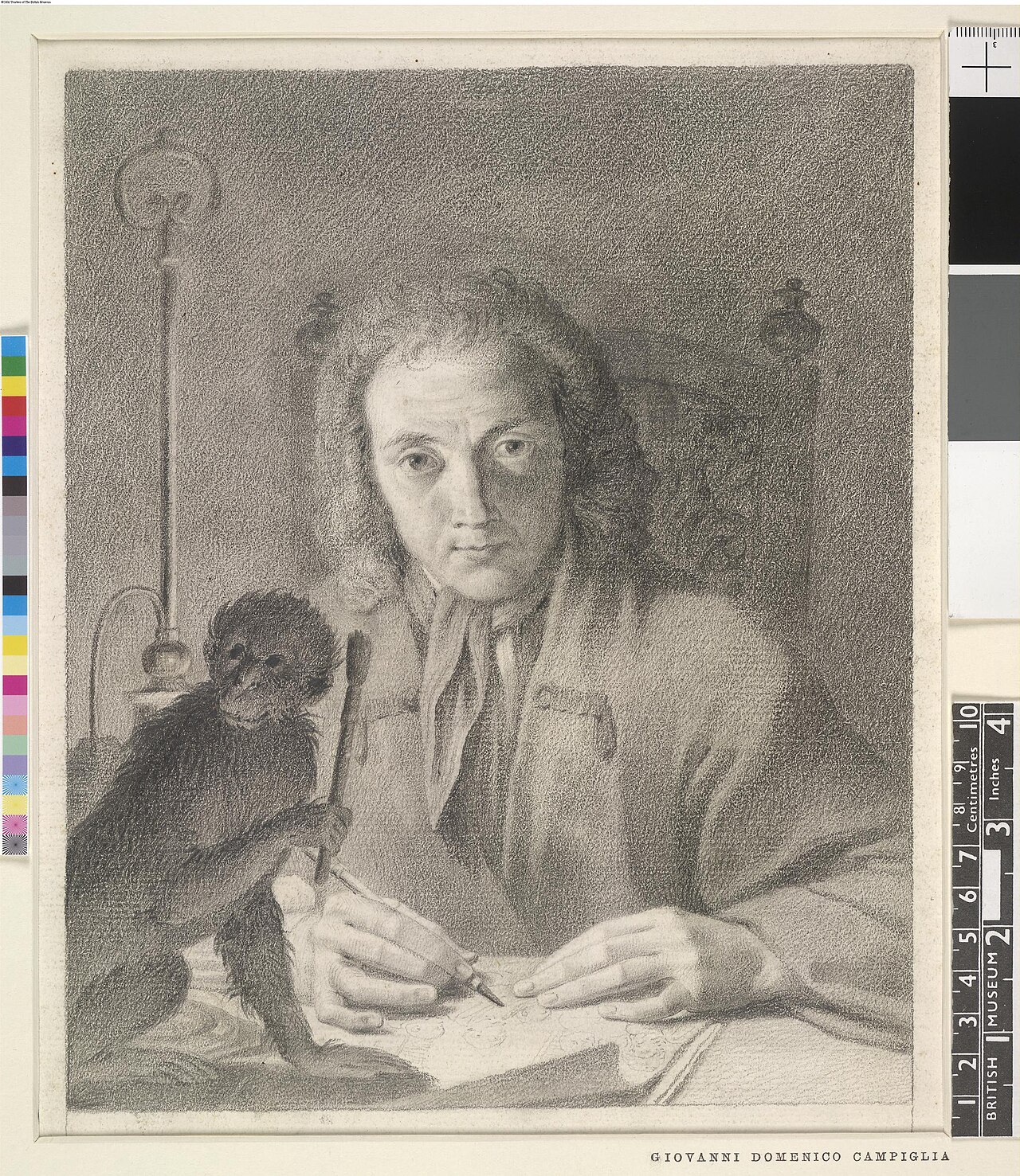 Self-portrait of Campiglia drawing by Giovanni Domenico Campiglia