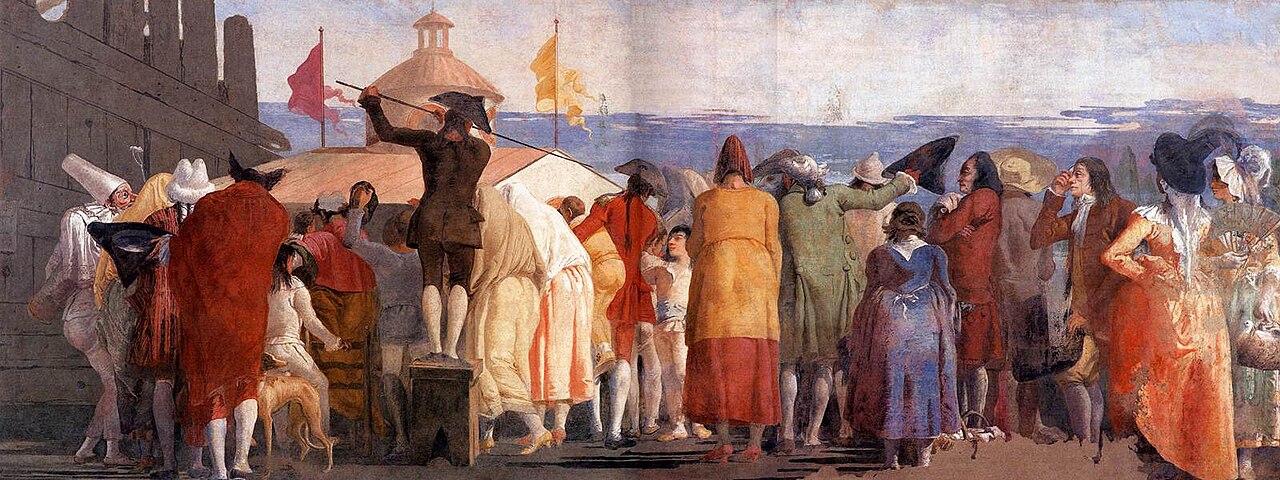 Ca' Rezzonico - Portego del mondo nuovo by Giovanni Domenico Tiepolo