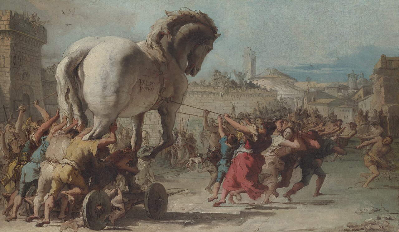 The Procession of the Trojan Horse into Troy by Giovanni Domenico Tiepolo