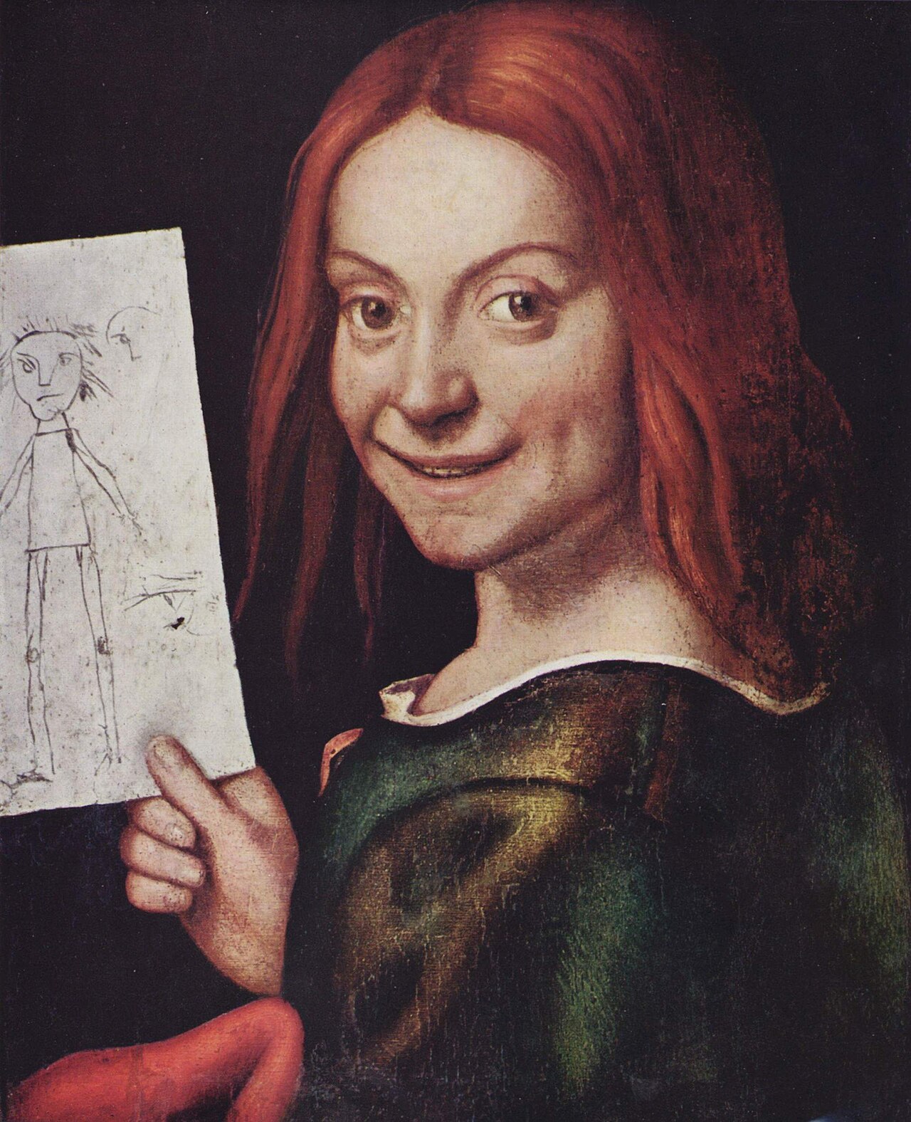 Red-headed Youth Holding a Drawing by Giovanni Francesco Caroto