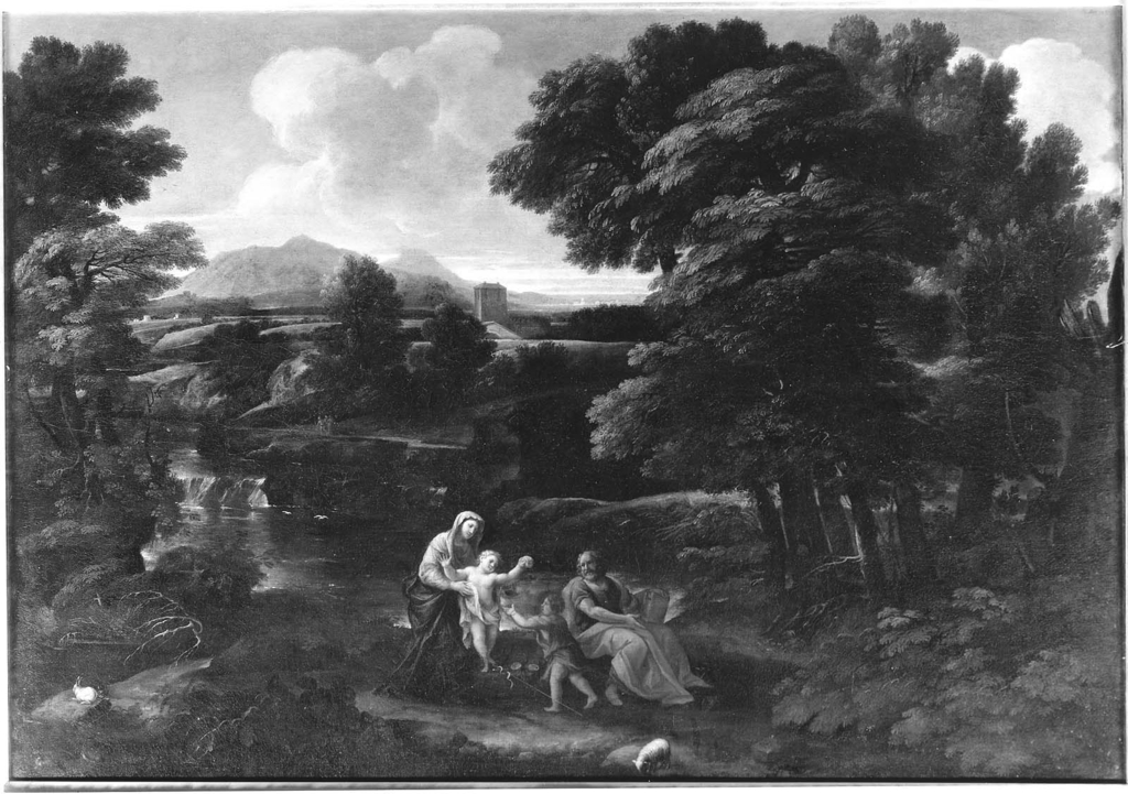 Landscape with the Holy Family and the Infant Saint John the Baptist by Giovanni Francesco Grimaldi