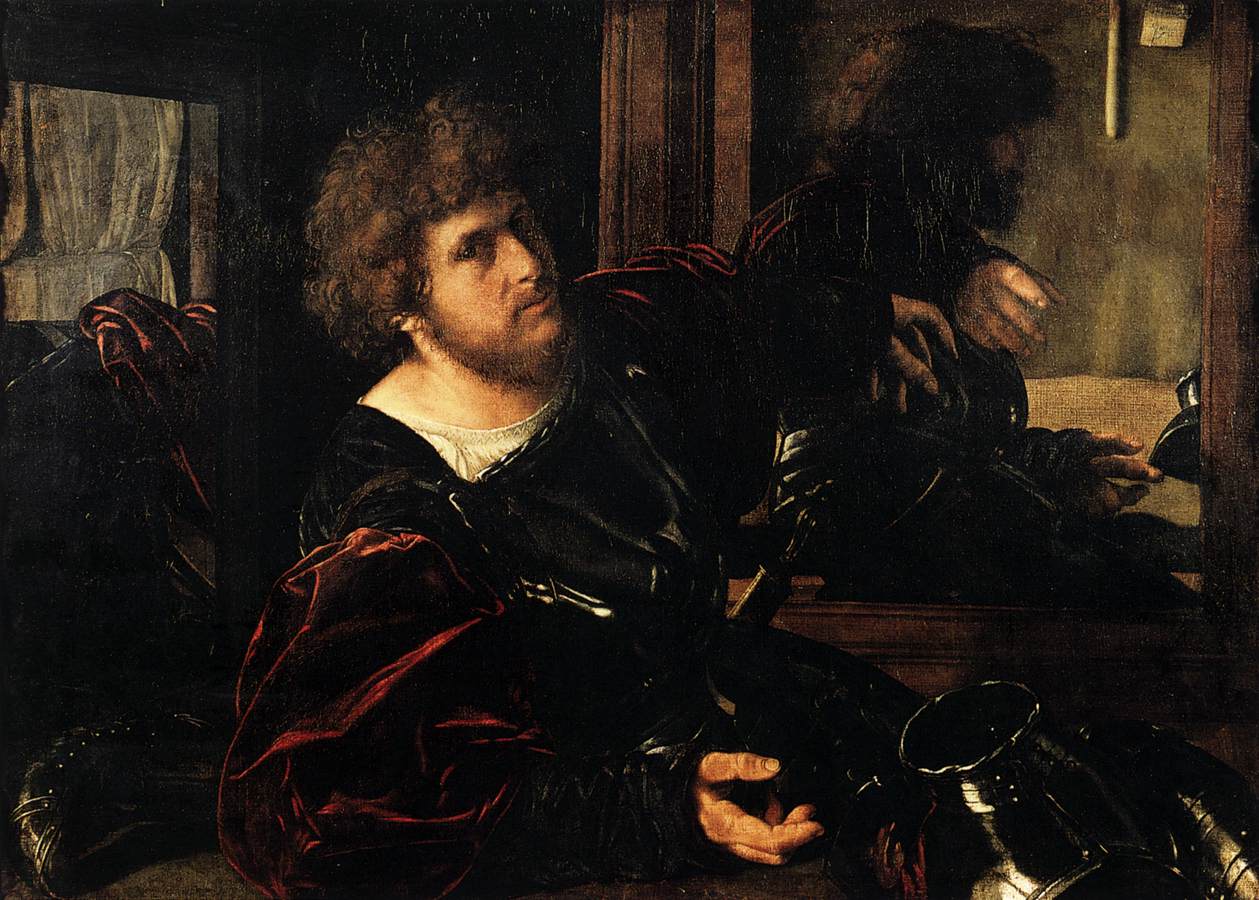 Portrait of a Clad Warrior by Giovanni Girolamo Savoldo