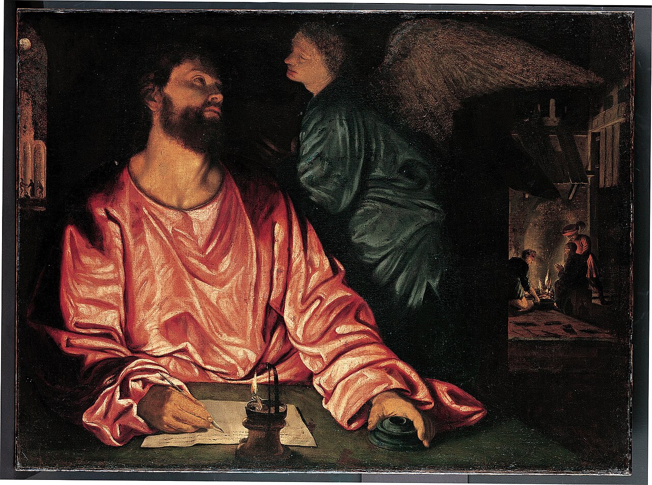 Saint Matthew and the Angel by Giovanni Girolamo Savoldo