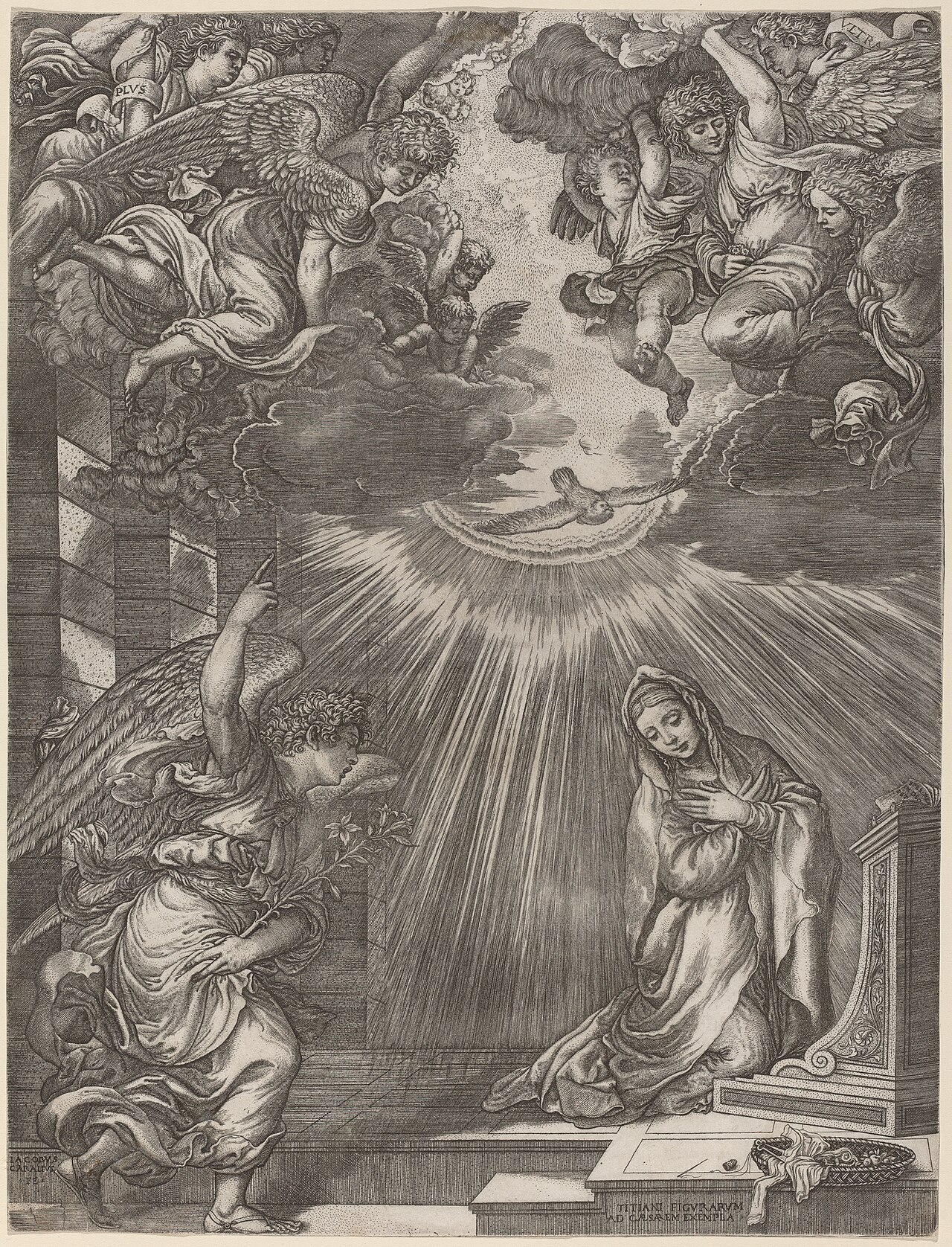 The Annunciation by Giovanni Jacopo Caraglio