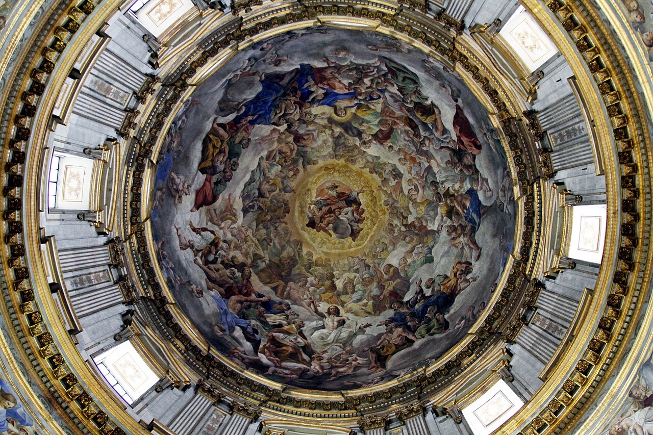frescos in the dome of the royal chapel of San Gennaro by Giovanni Lanfranco