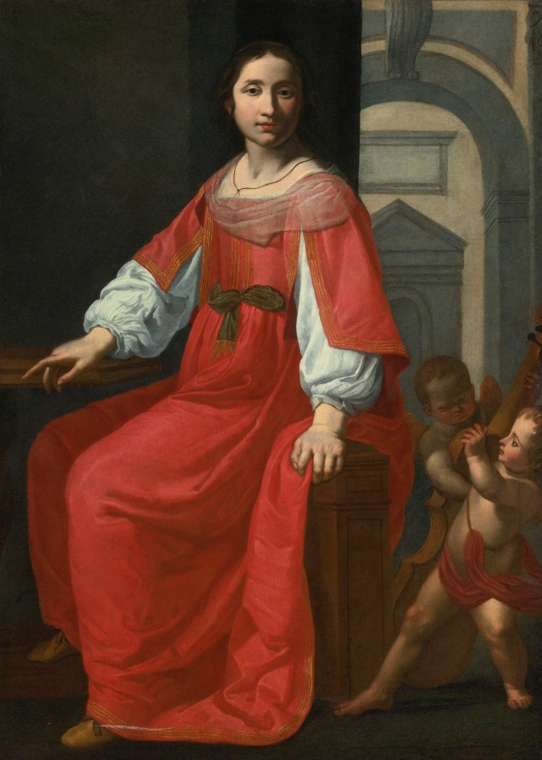 Saint Cecilia with Two Angels by Giovanni Martinelli